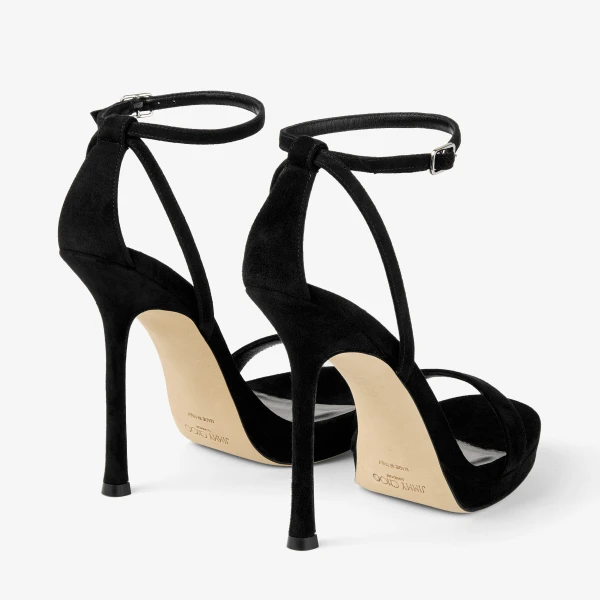 Black Jimmy Choo Moza Platform120 Sandals, view 5 | Sandals