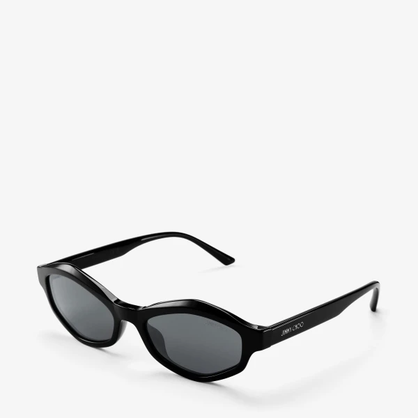 Black Jimmy Choo Muse Sunglasses, view 2 | Sunglasses