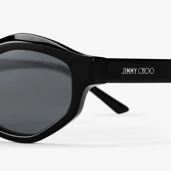 Black Jimmy Choo Muse Sunglasses, view 3 | Sunglasses