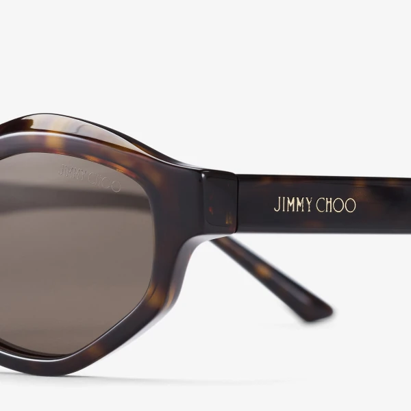 Havana Jimmy Choo Muse Sunglasses, view 3 | Sunglasses