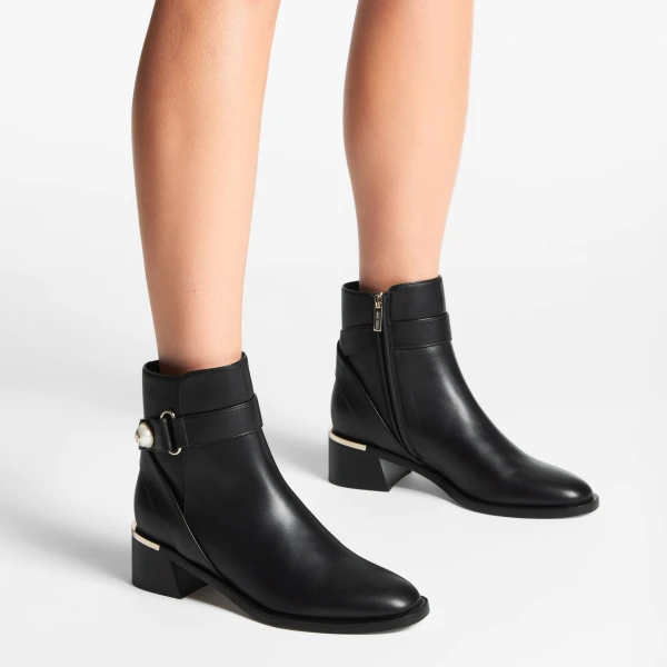 Black Jimmy Choo Noor 45 Boots, view 2 | Boots
