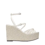 Beige Jimmy Choo Nyra 100 Wedges | Sandals