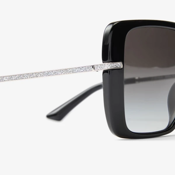 Black Jimmy Choo Pati Sunglasses, view 3 | Sunglasses