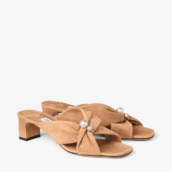 Toffee Jimmy Choo Rafi 45 Sandals, view 3 | Sandals