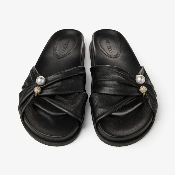 Black Jimmy Choo Rafi Flat, view 5 | Sandals