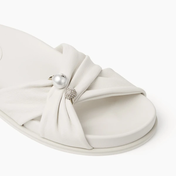 Latte Jimmy Choo Rafi Flat, view 4 | Sandals