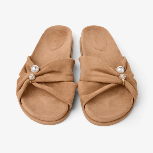 Toffee Jimmy Choo Rafi Flat, view 5 | Sandals