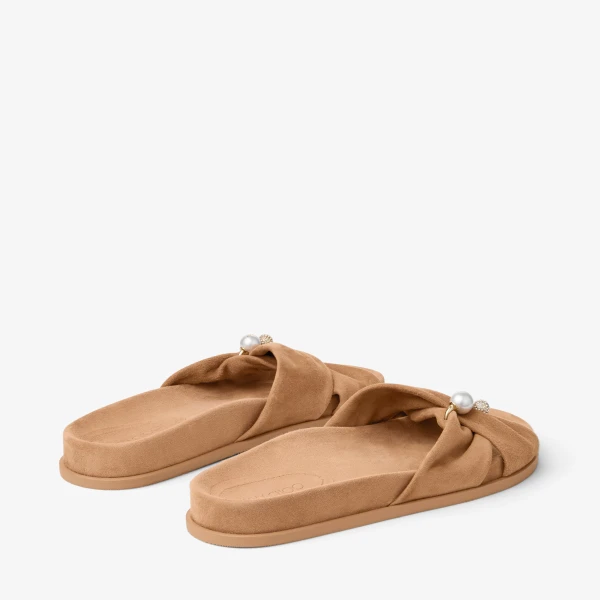 Toffee Jimmy Choo Rafi Flat, view 6 | Sandals