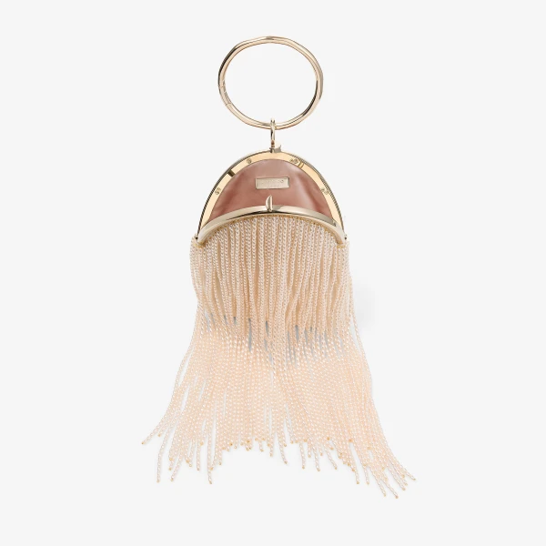Gold and White Jimmy Choo Raindrops Clutch, view 5 | Clutch Bags