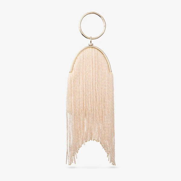 Gold and White Jimmy Choo Raindrops Clutch, view 6 | Clutch Bags
