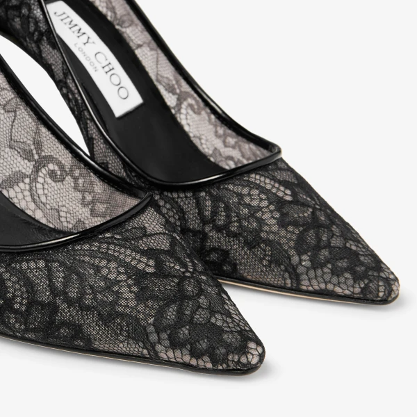 Black Jimmy Choo Romy 85 Pumps, view 4 | Heels