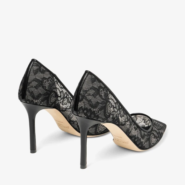 Black Jimmy Choo Romy 85 Pumps, view 6 | Heels