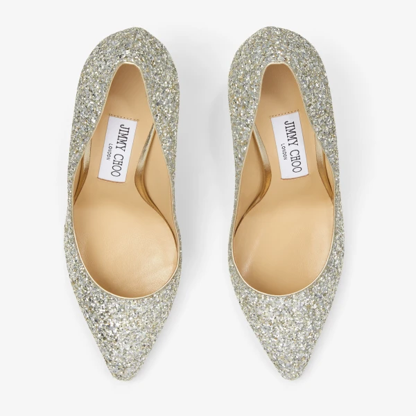 Champagne Jimmy Choo Romy 85 Pumps, view 4 | Heels