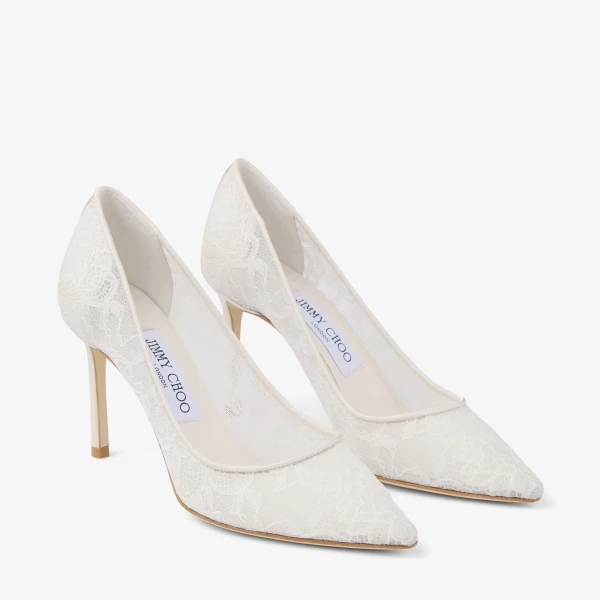 Ivory Jimmy Choo Romy 85 Pumps, view 3 | Heels