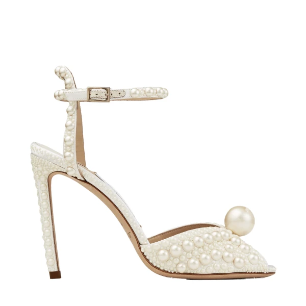 White Jimmy Choo Sacora 100 Sandals | Sandals