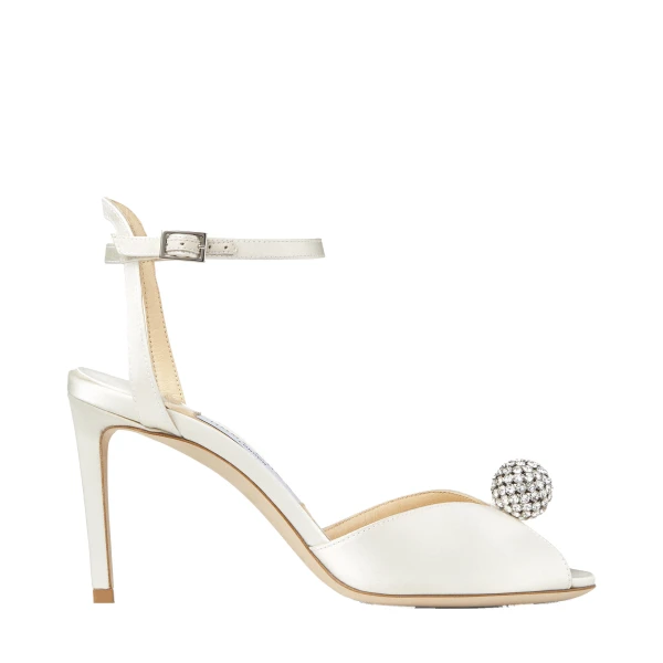 Ivory Jimmy Choo Sacora 85 Sandals | Sandals