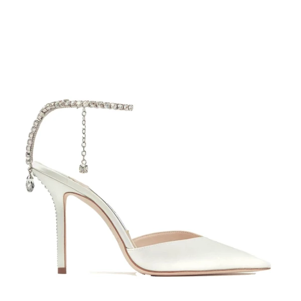 Ivory Jimmy Choo Saeda 100 Pumps | Heels