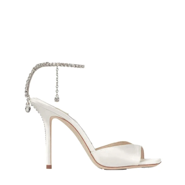Ivory Jimmy Choo Saeda Sandal 100 | Sandals