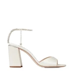 Ivory Jimmy Choo Saeda Sandal Block Heel 85 | Sandals