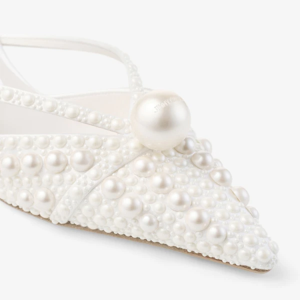 White Jimmy Choo Sana Mule 50, view 4 | Mules