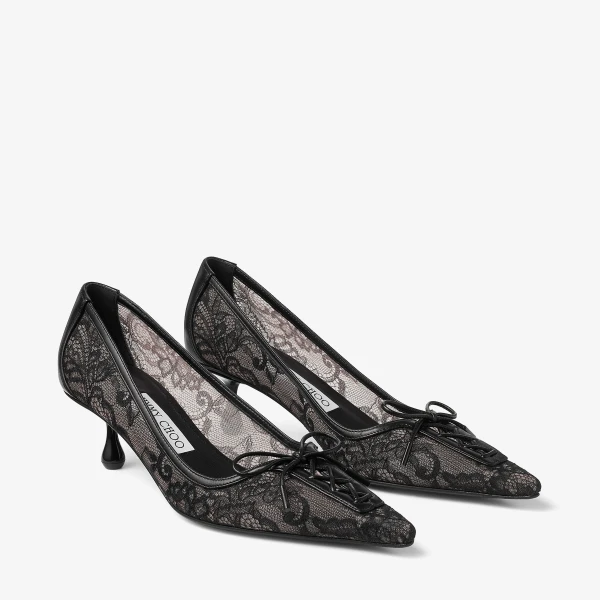 Black Jimmy Choo Scarlett 50 Pumps, view 2 | Heels