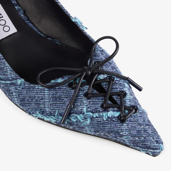 Denim Jimmy Choo Scarlett 50 Pumps, view 4 | Heels