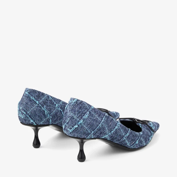 Denim Jimmy Choo Scarlett 50 Pumps, view 6 | Heels
