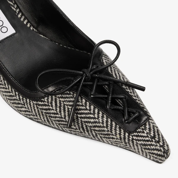 Grey, Black Mix and Black Jimmy Choo Scarlett 50 Pumps, view 4 | Heels