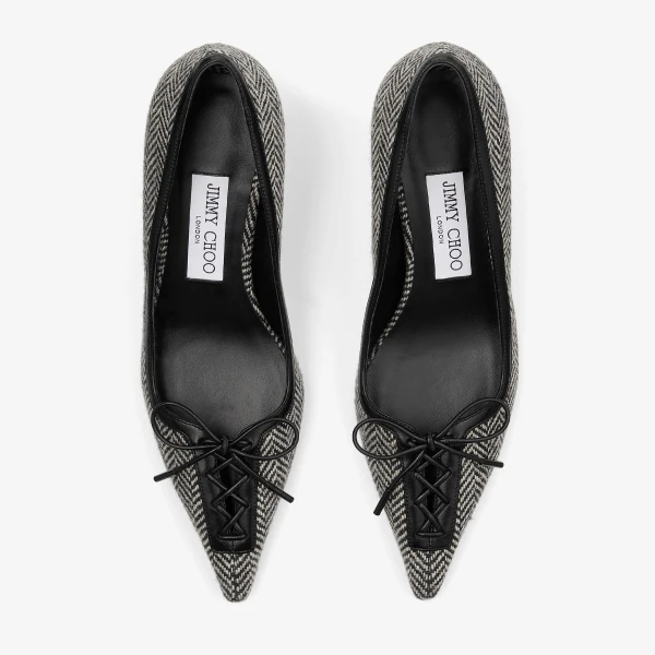 Grey, Black Mix and Black Jimmy Choo Scarlett 50 Pumps, view 5 | Heels