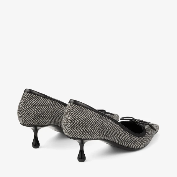 Grey, Black Mix and Black Jimmy Choo Scarlett 50 Pumps, view 6 | Heels