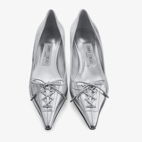Silver Jimmy Choo Scarlett 50 Pumps, view 5 | Heels