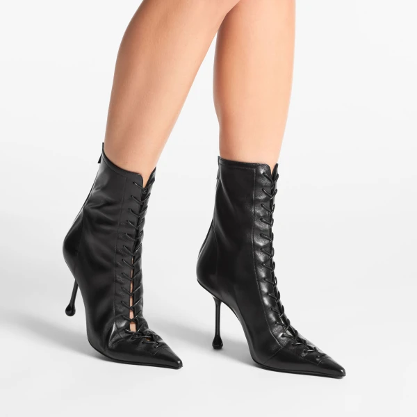 Black Jimmy Choo Scarlett Ankle Boot 95, view 2 | Boots