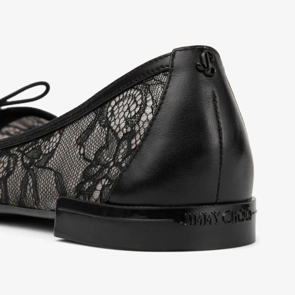 Black Jimmy Choo Scarlett Ballerina Flats, view 4 | Flats