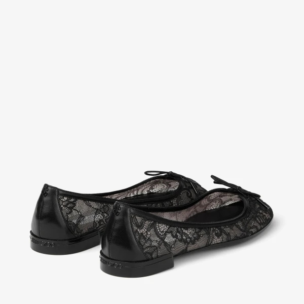 Black Jimmy Choo Scarlett Ballerina Flats, view 6 | Flats