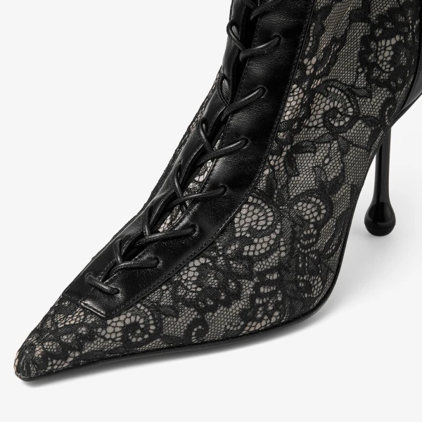 Black Jimmy Choo Scarlett Over the Knee 95 Boots, view 4 | Boots