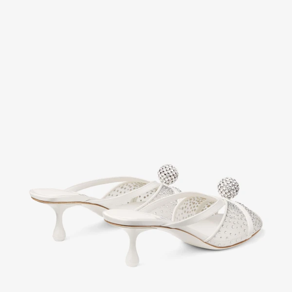 Ivory Mix Jimmy Choo Siva Mule 50, view 5 | Mules