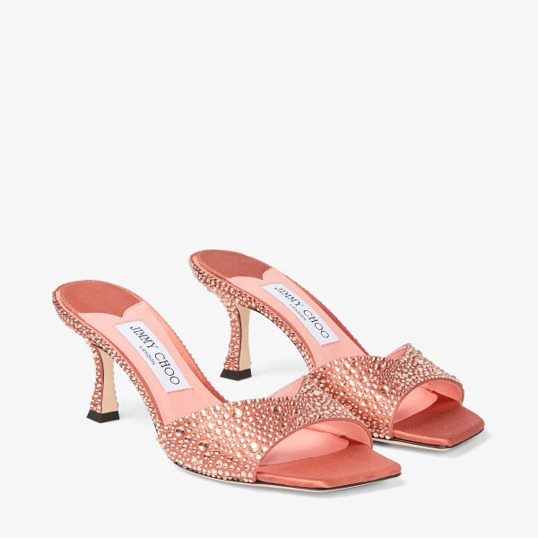 Grapefruit Jimmy Choo Skye 70 Mules, view 3 | Mules