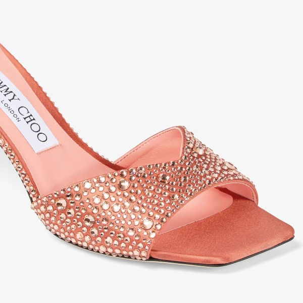 Grapefruit Jimmy Choo Skye 70 Mules, view 4 | Mules