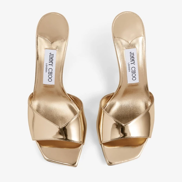 Gold Jimmy Choo Skye 70 Sandals, view 5 | Sandals