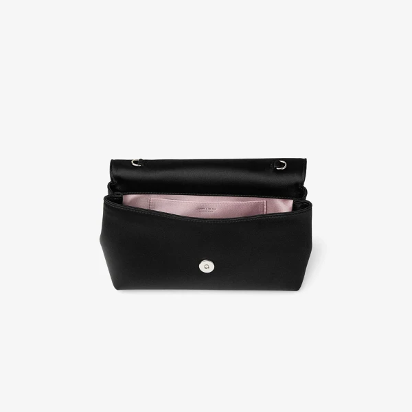 Black and Silver Jimmy Choo Soft Bow Mini Bag, view 5 | Mini Bags