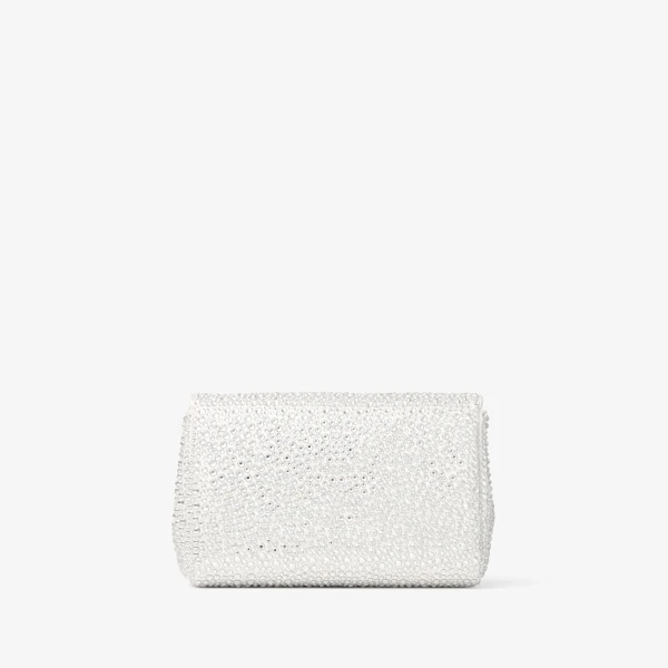Ivory and Silver Jimmy Choo Soft Bow Mini Bag, view 6 | Mini Bags