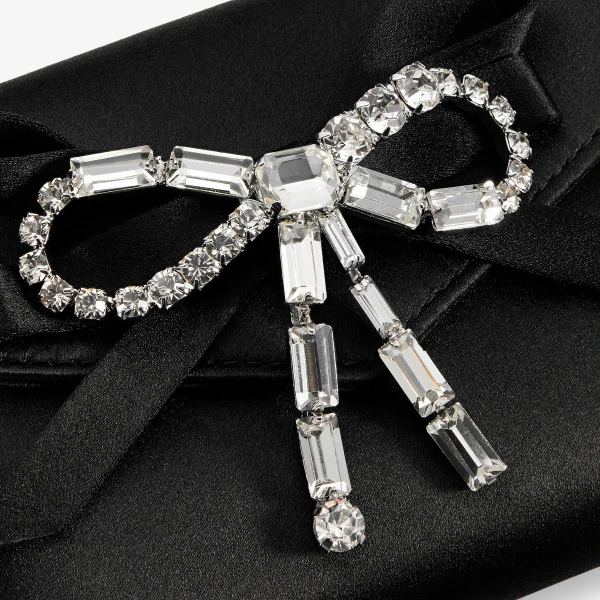 Black and Silver Jimmy Choo Soft Card Holder with Chain, view 3 | Wallets & Purses