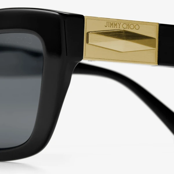 Black Jimmy Choo Solene Sunglasses, view 3 | Sunglasses