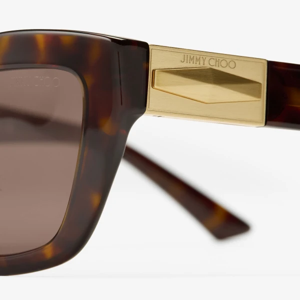 Havana Jimmy Choo Solene Sunglasses, view 3 | Sunglasses