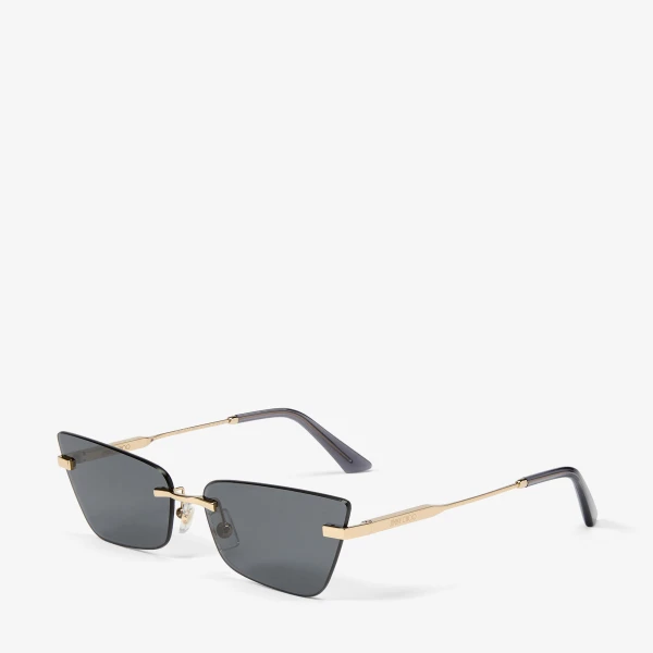 Pale Gold Jimmy Choo Soraya Sunglasses, view 2 | Sunglasses