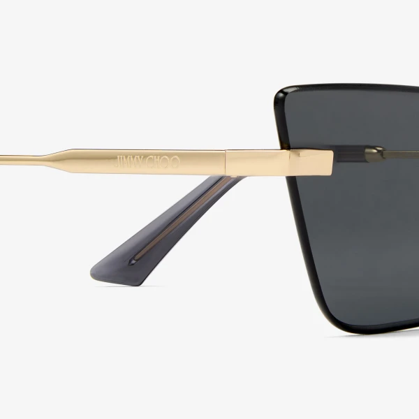 Pale Gold Jimmy Choo Soraya Sunglasses, view 3 | Sunglasses