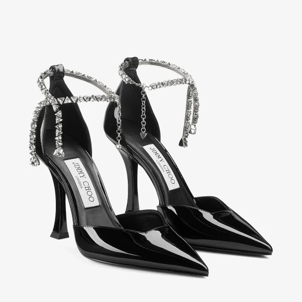 Black Jimmy Choo Stevie 100 Pumps, view 3 | Heels