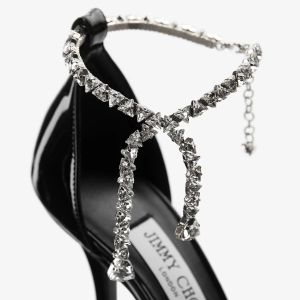 Black Jimmy Choo Stevie 100 Pumps, view 4 | Heels