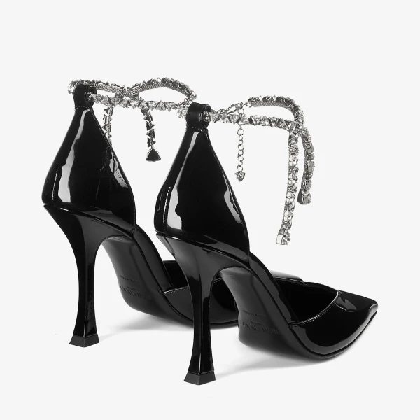 Black Jimmy Choo Stevie 100 Pumps, view 6 | Heels