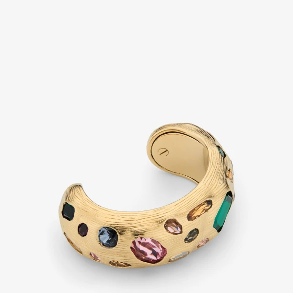 Gold Mix Jimmy Choo Stones Maxi Bracelet, view 2 | Bracelets